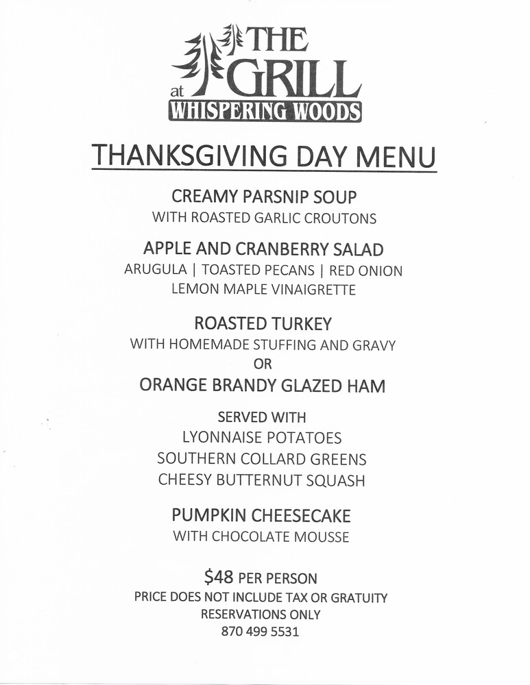 Thanksgiving Menu 2024