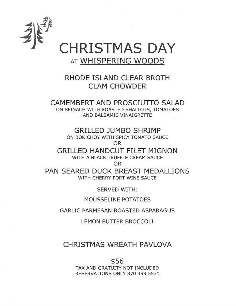 CHRISTMAS MENU